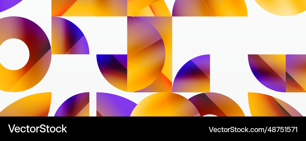 Assorted geometric shapes unite in a minimalistic Vector Image