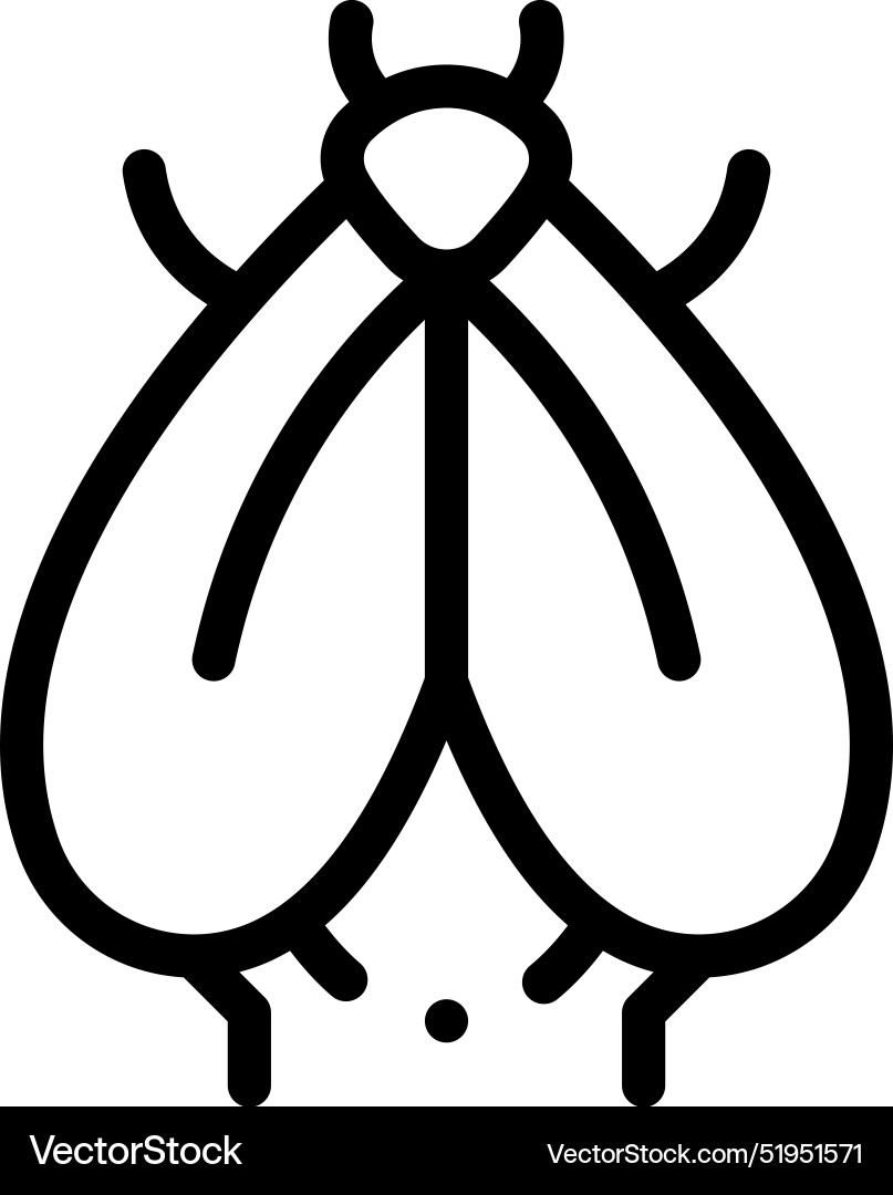 Cicada icon thin linear style design isolated Cicada icon thin linear style design isolated vector image