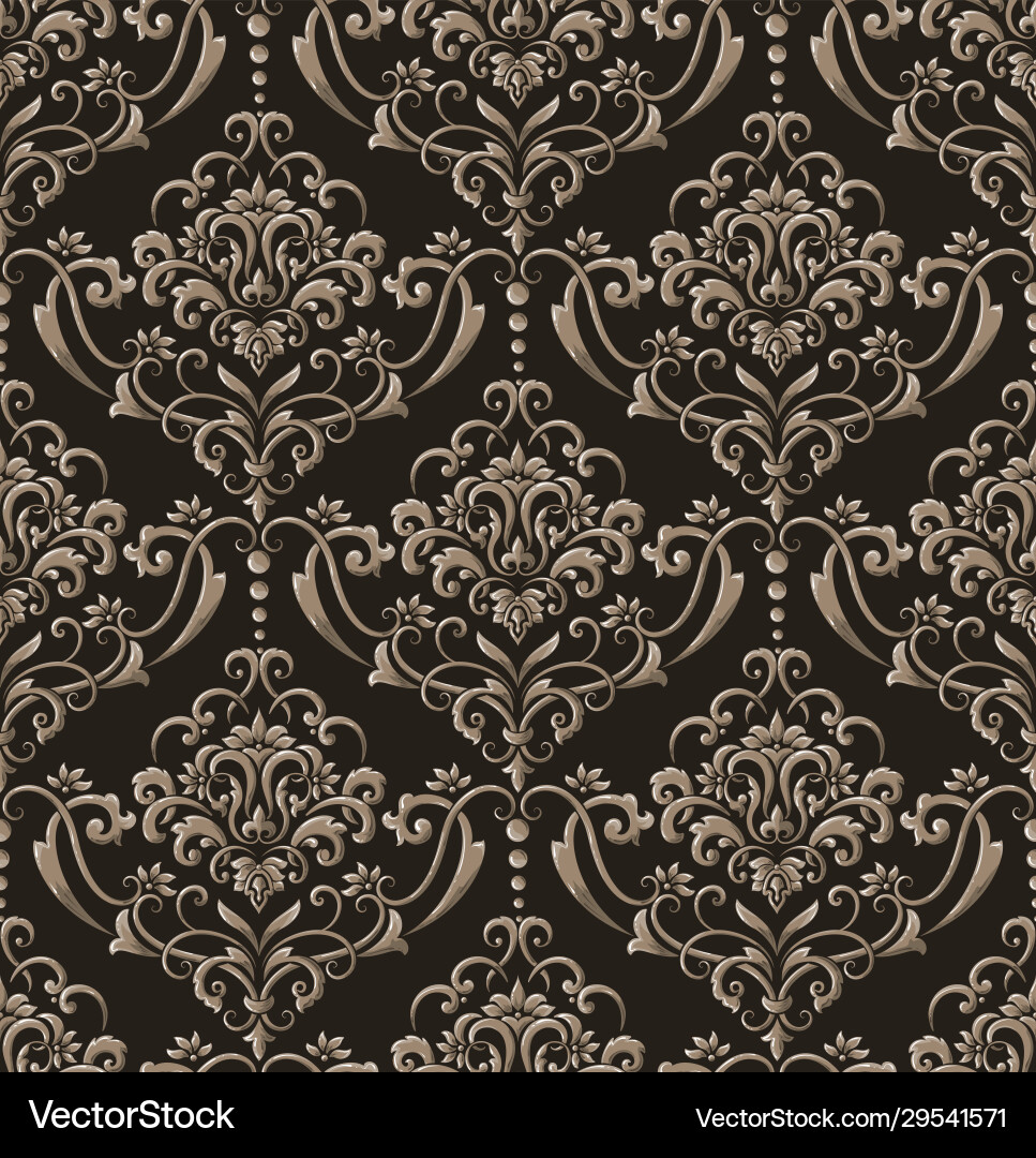 Damask seamless emboss pattern background Damask seamless emboss pattern background vector image