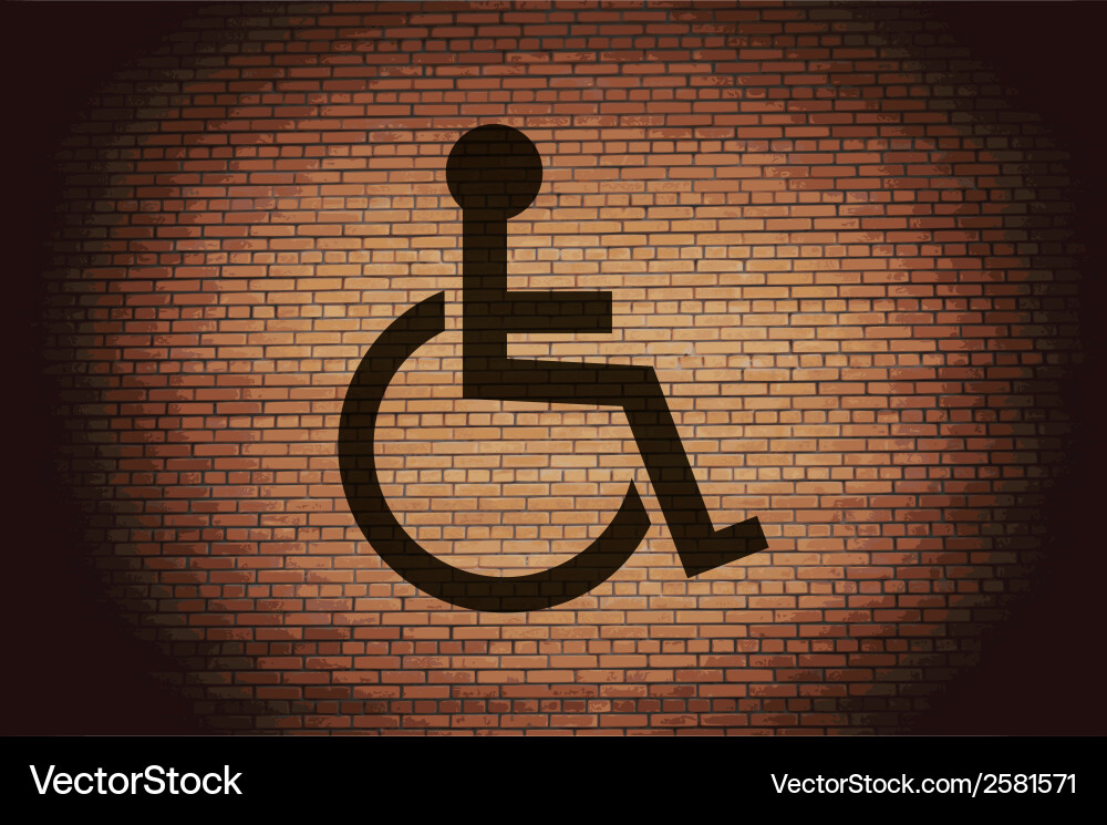 Disabled flat modern web button and space for your Vector Image