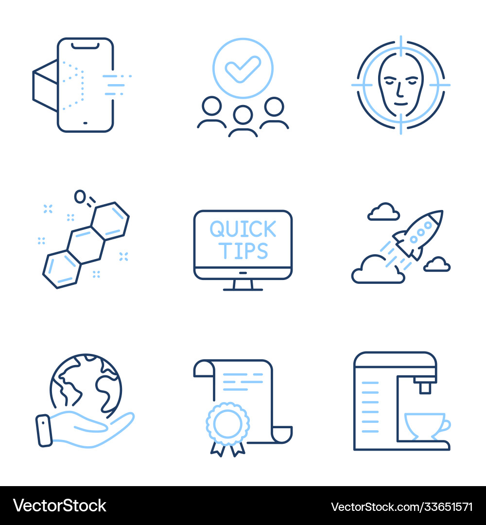 Face detect web tutorials and chemical formula Face detect web tutorials and chemical formula vector image