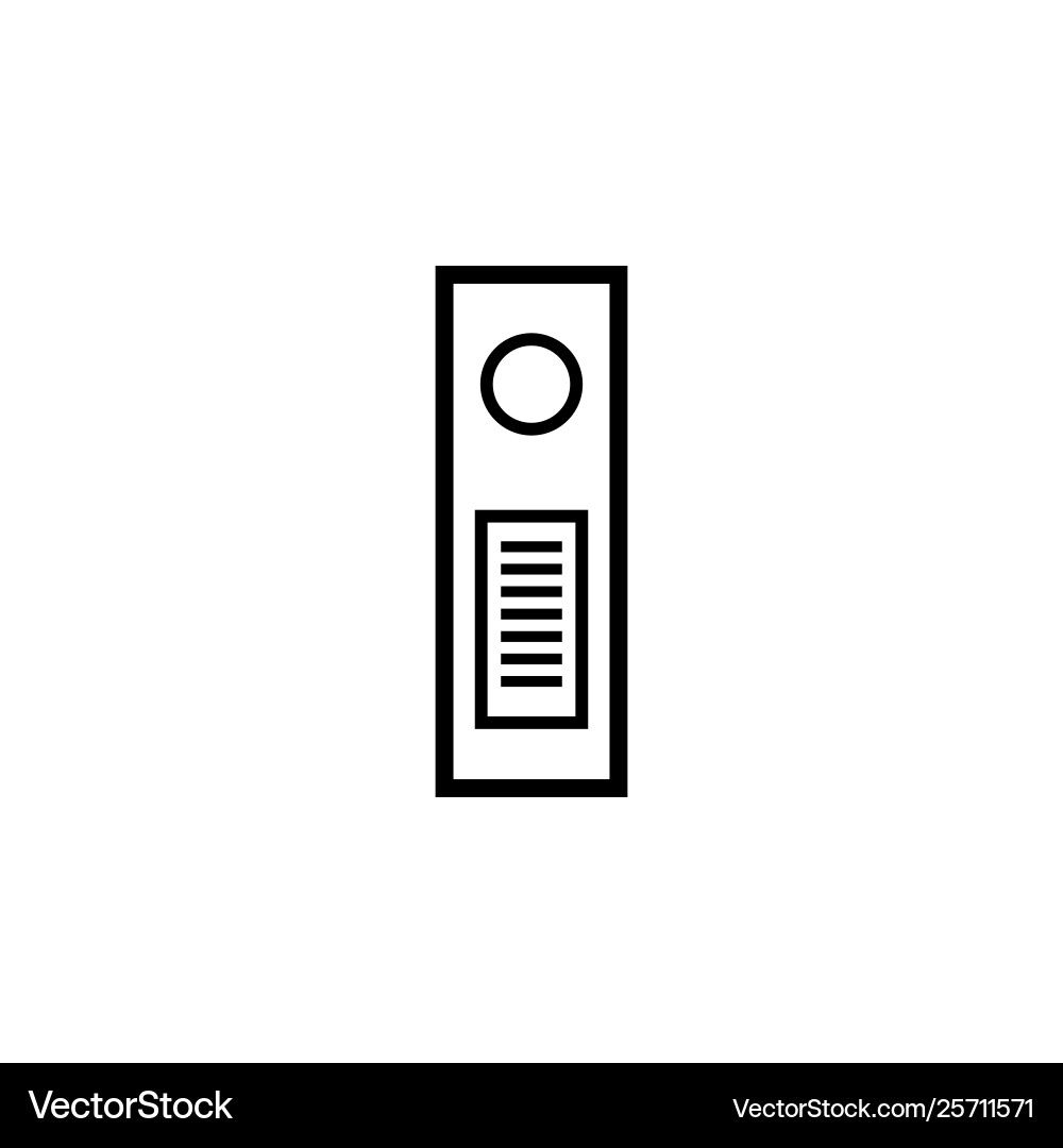 Folder for documents outline simple icon file Folder for documents outline simple icon file vector image