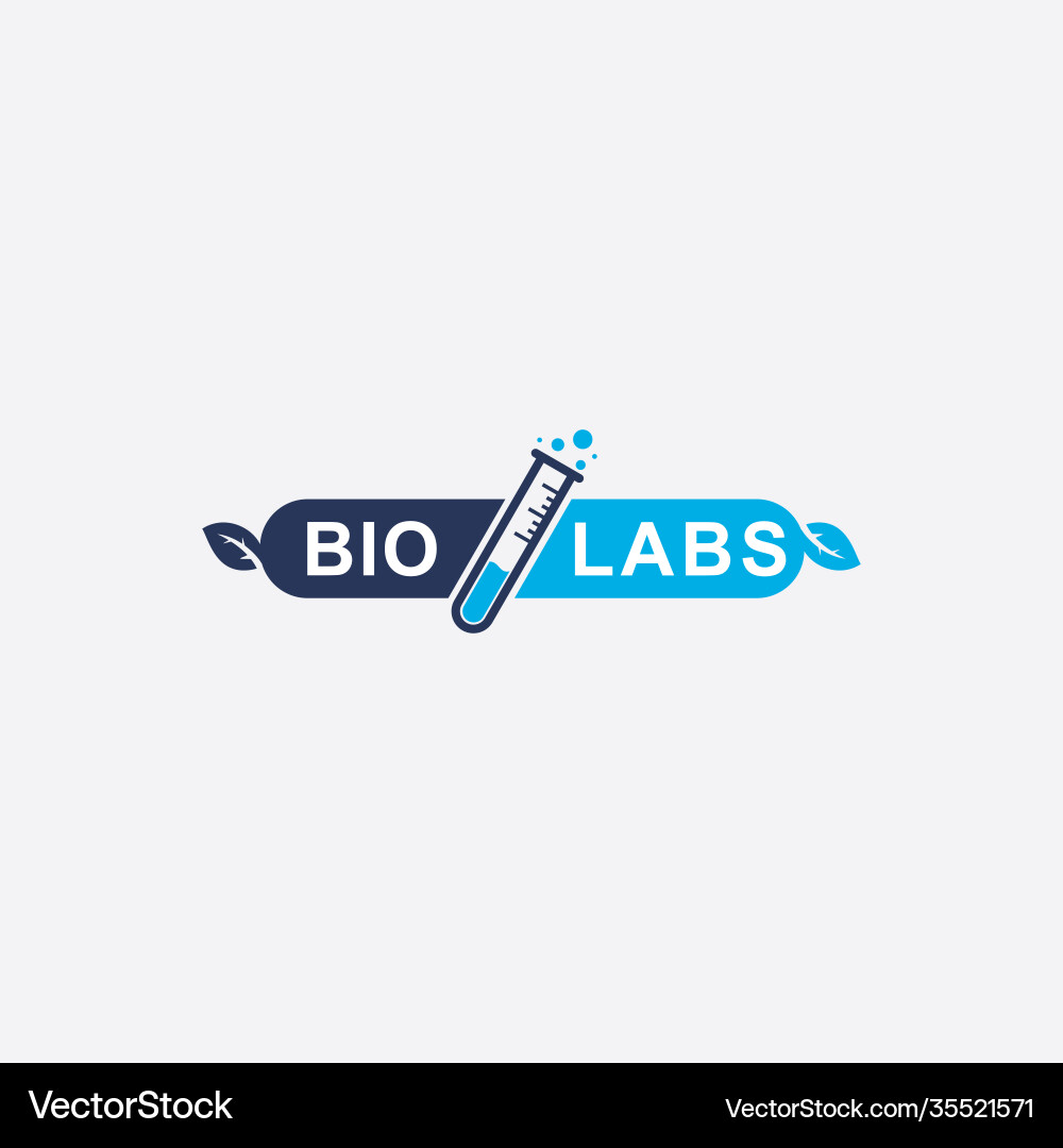 Lab logo design template laboratory Royalty Free Vector