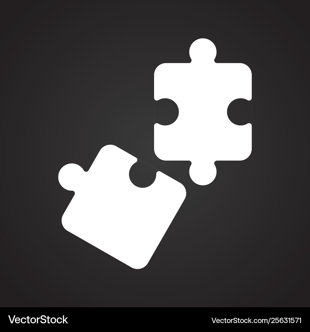 Puzzle icon on background for graphic and web Puzzle icon on background for graphic and web vector image