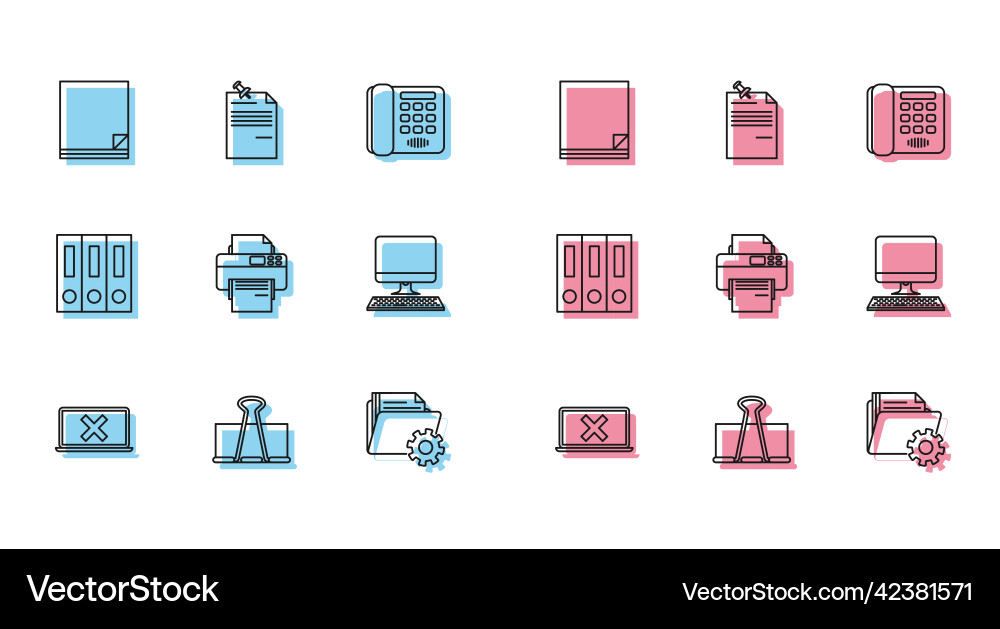 Set line laptop and cross mark on screen file Set line laptop and cross mark on screen file vector image