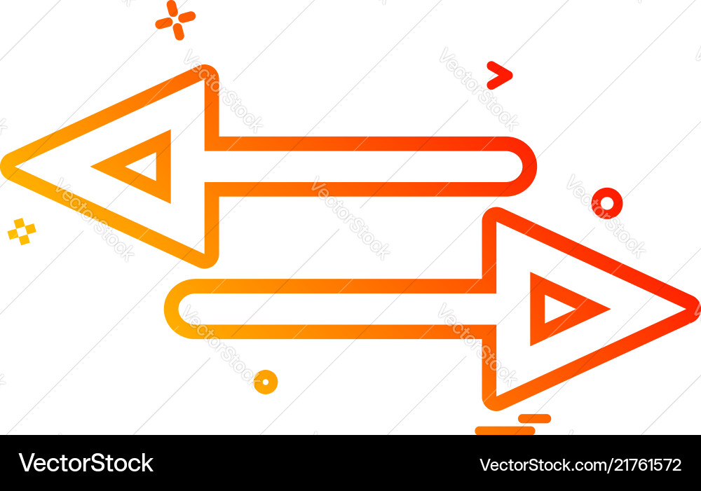 Arrow cross two way icon design Arrow cross two way icon design vector image