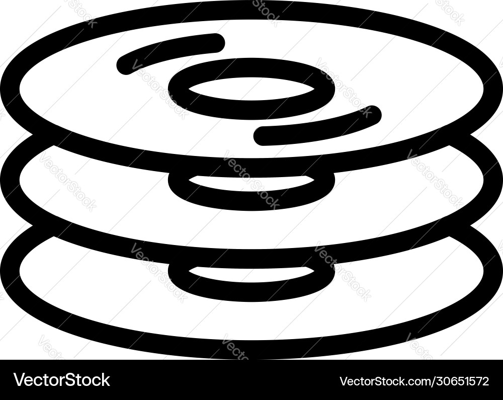 Cd stack icon outline style Cd stack icon outline style vector image