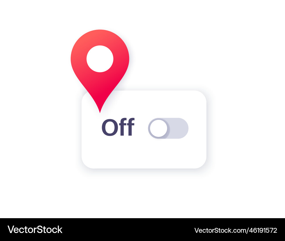 Disable gps toggle Vector Image