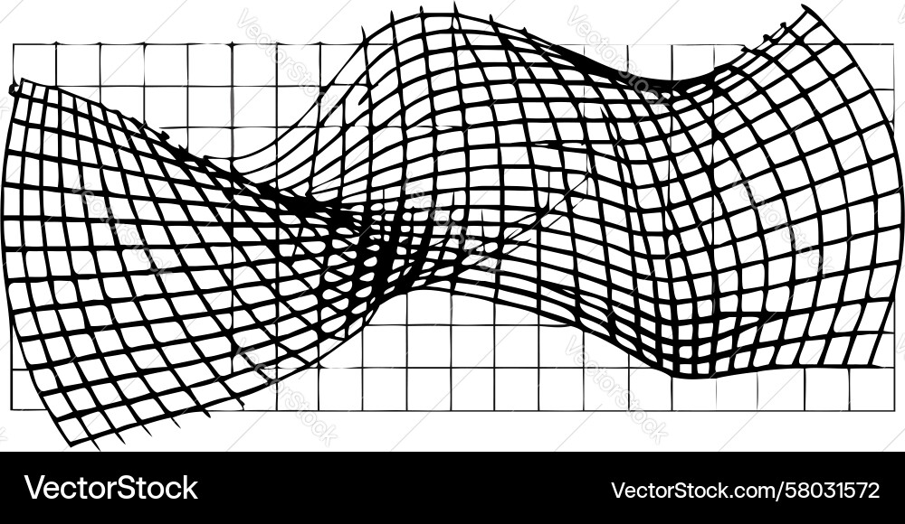 Distorted Grid Pattern Vector Image