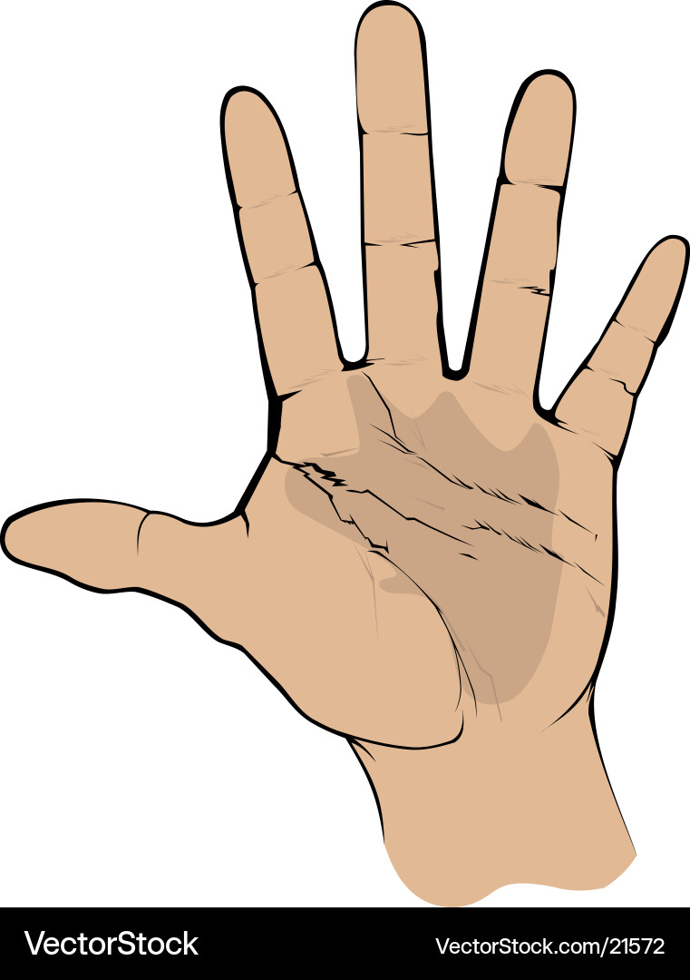 Five Fingers Gesture Vector Image