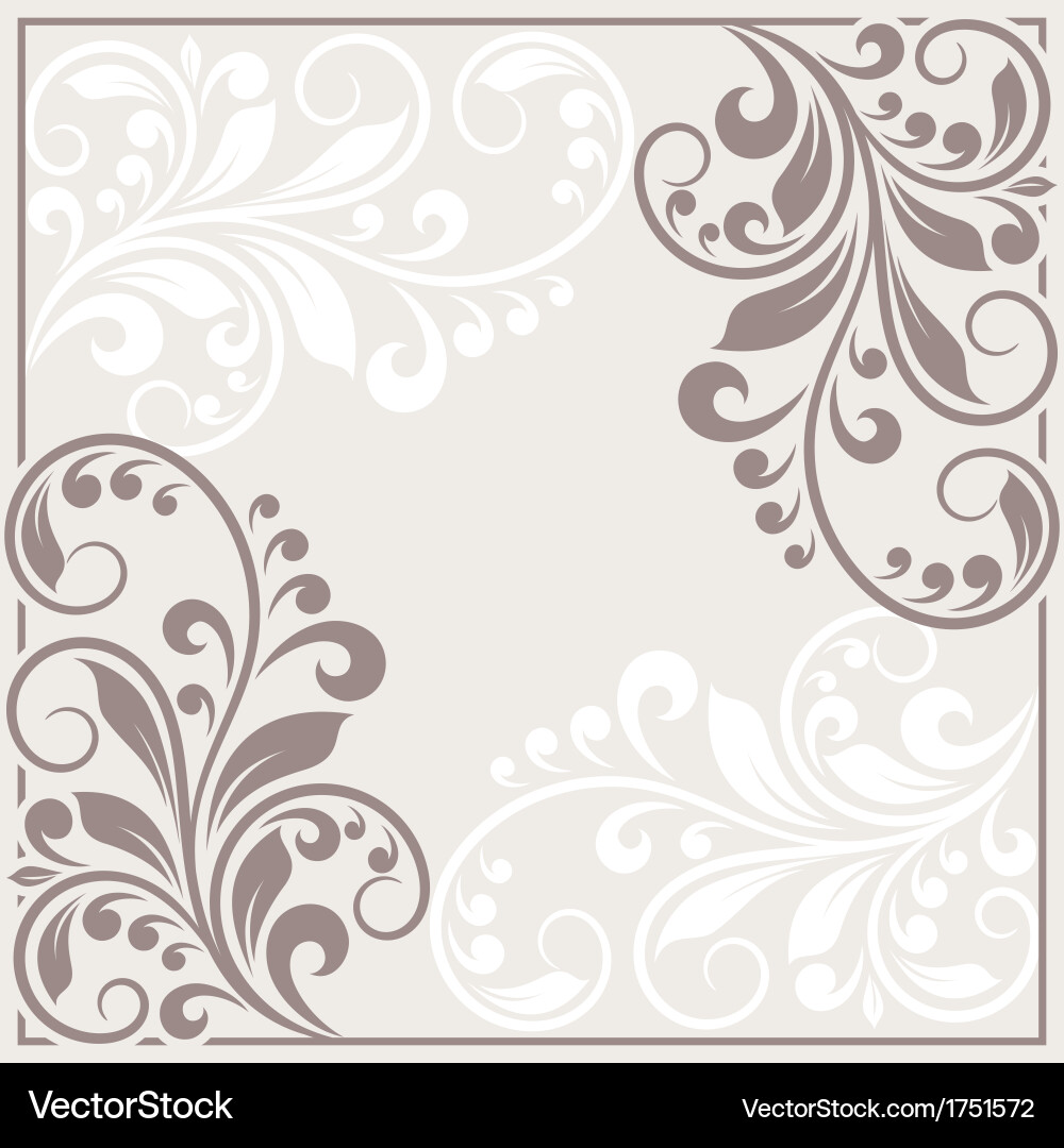 Floral Vintage Card Vector Image