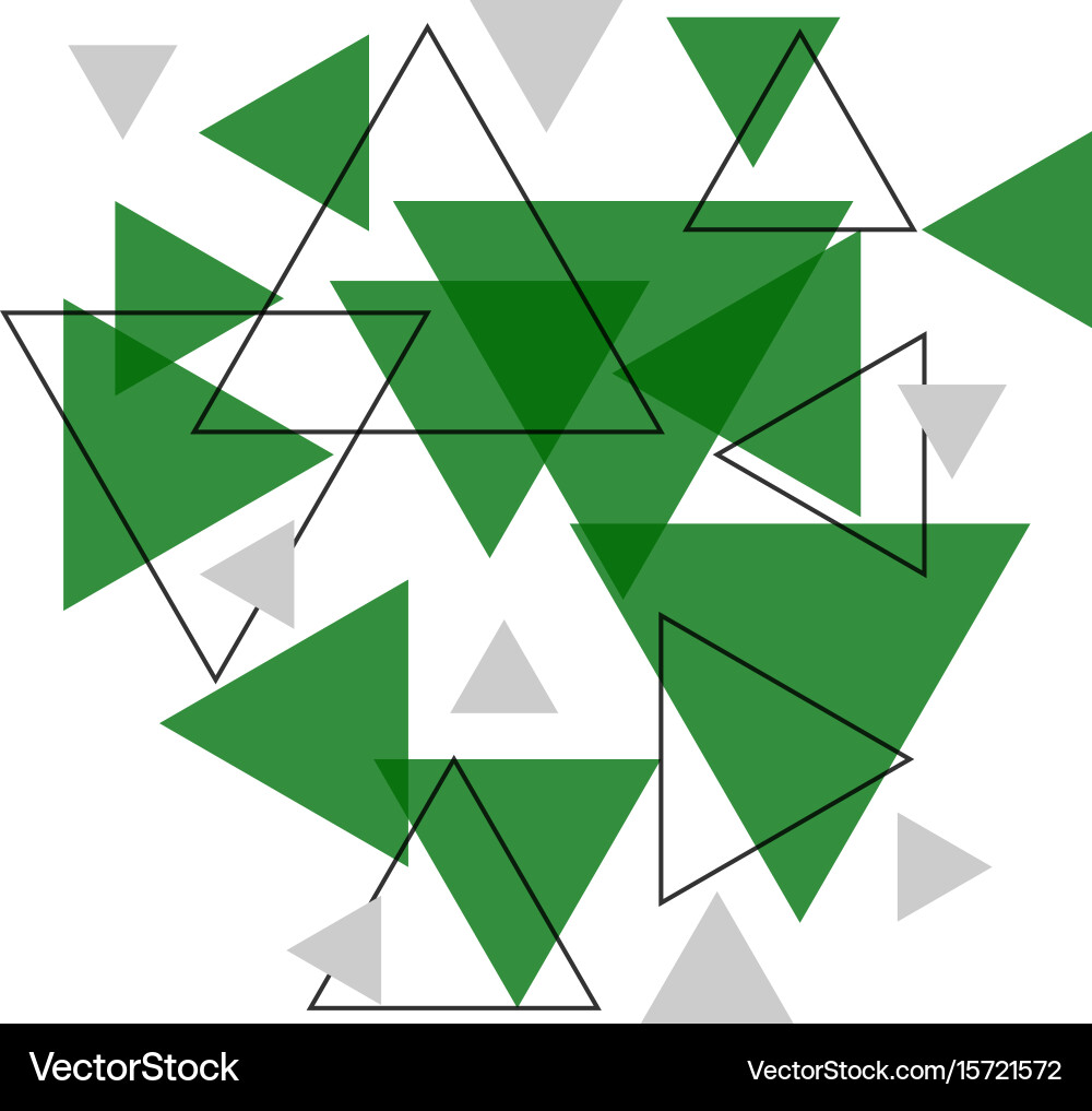 Geometric Green Triangle Pattern vector image