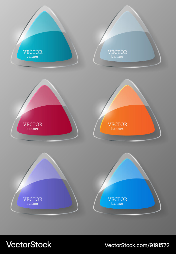 Glass framework set vector image