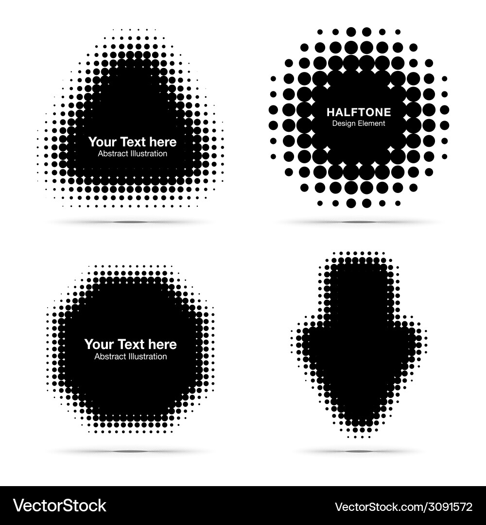 Halftone Abstract Elements vector image