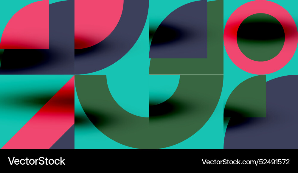 Neo memphis geometric pattern with circles Vector Image