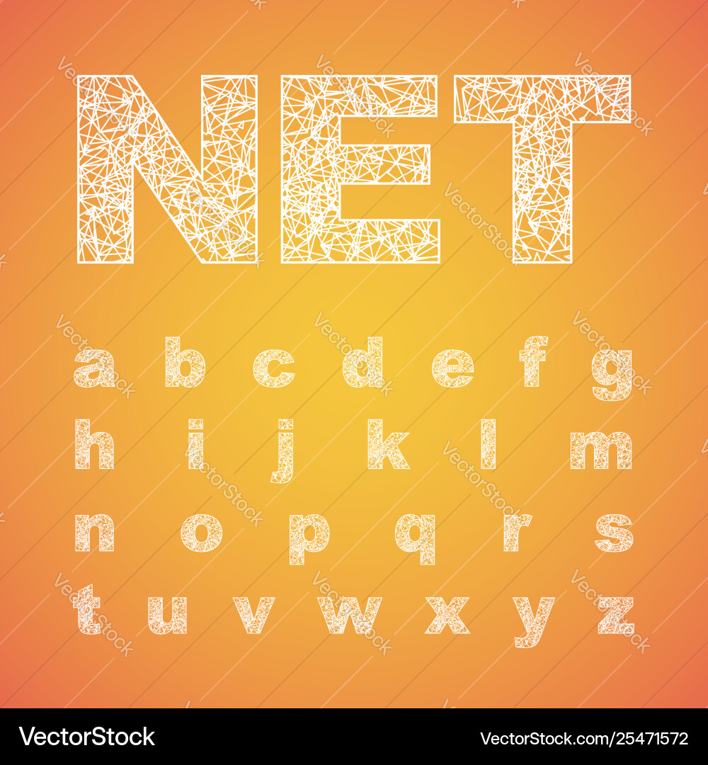 Net font typeset Net font typeset vector image