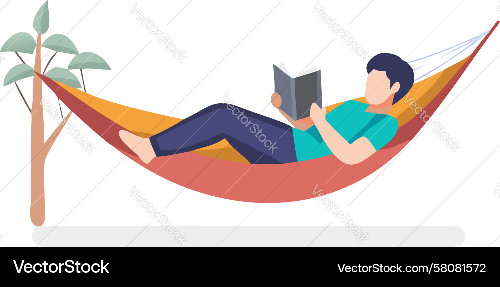Relaxing in a Hammock Vector Image