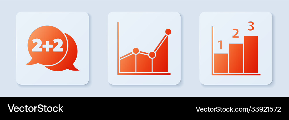 Set graph schedule chart diagram equation Set graph schedule chart diagram equation vector image