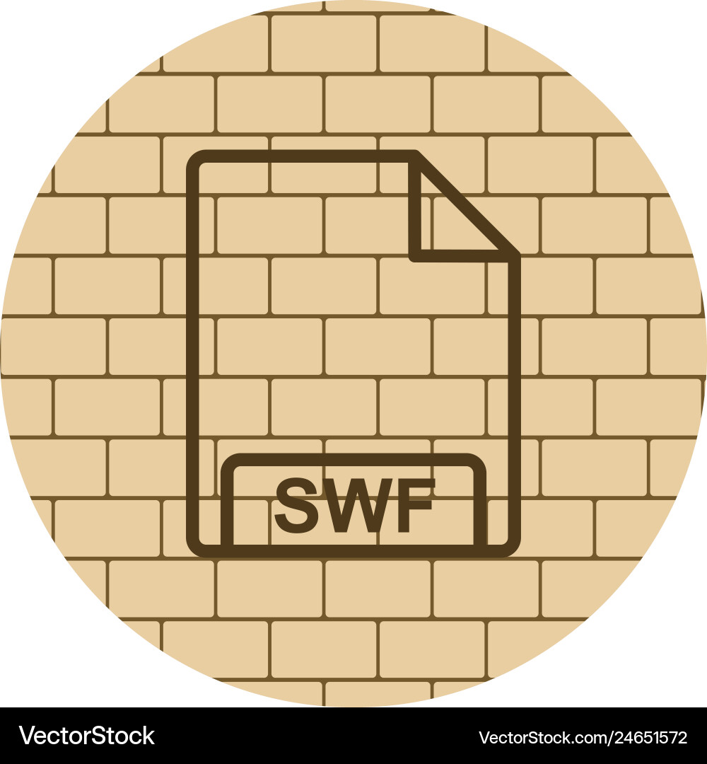 Swf icon vector image