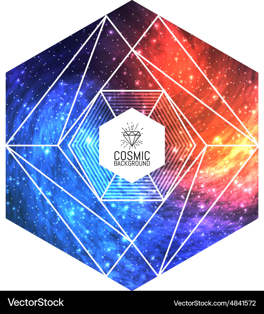 Triangular Cosmic Space Background Vector Image