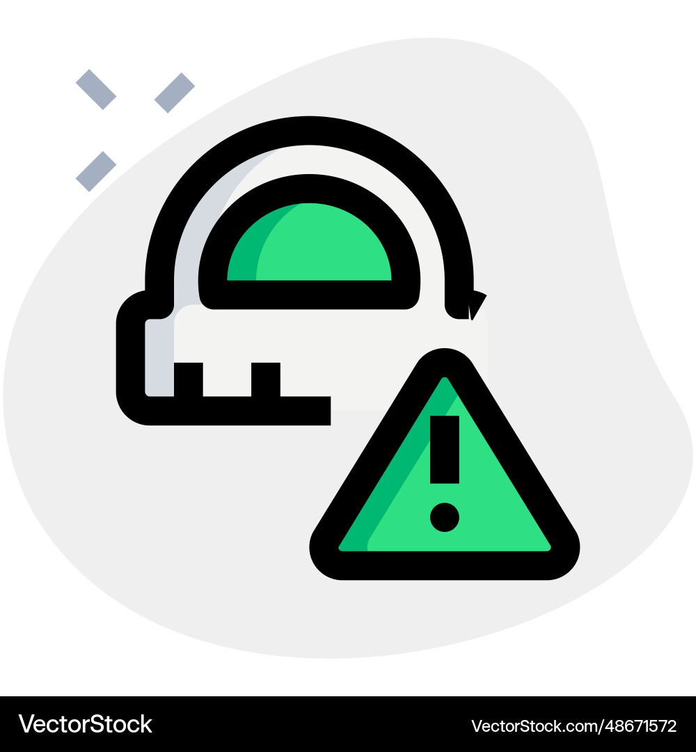Uncertainly warning given for the ruler Vector Image