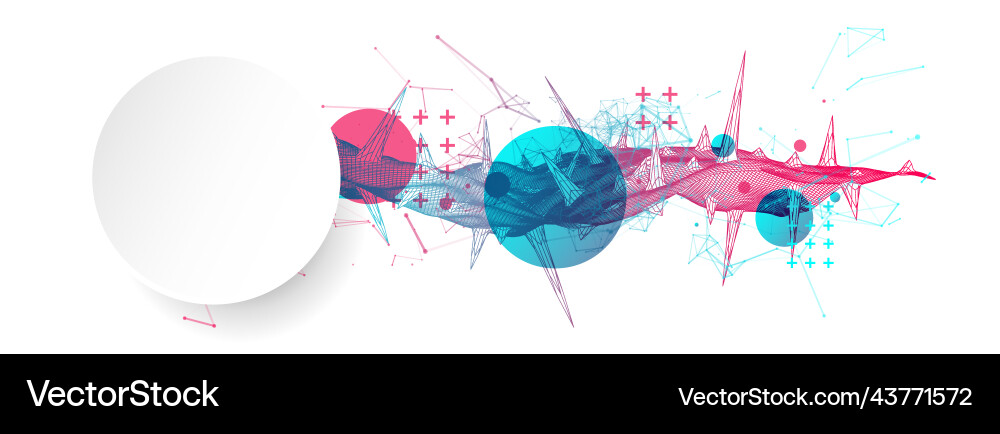 Wireframe science background with plexus effect Wireframe science background with plexus effect Vector Image