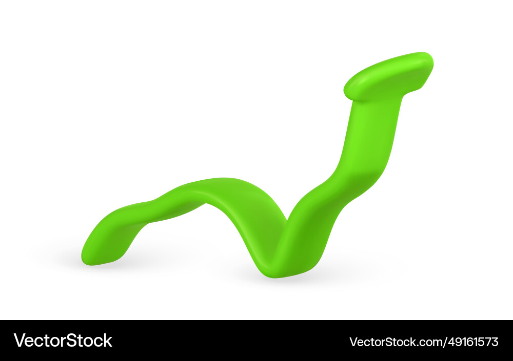 3d realistischer grüner Pfeil nach oben im Cartoon-Stil 3d realistischer grüner Pfeil nach oben im Cartoon-Stil vektorbild
