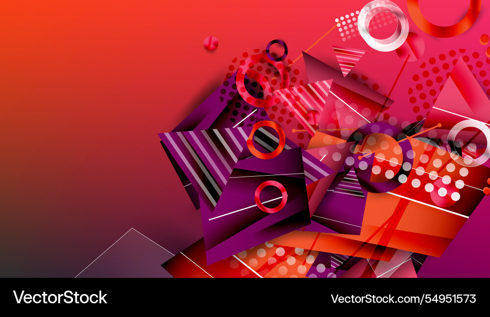 Abstract background geometric design with colorful Vector Image