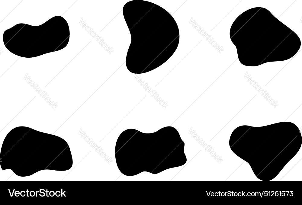 Abstract blobs liquid and fluid shape pictogram vector image