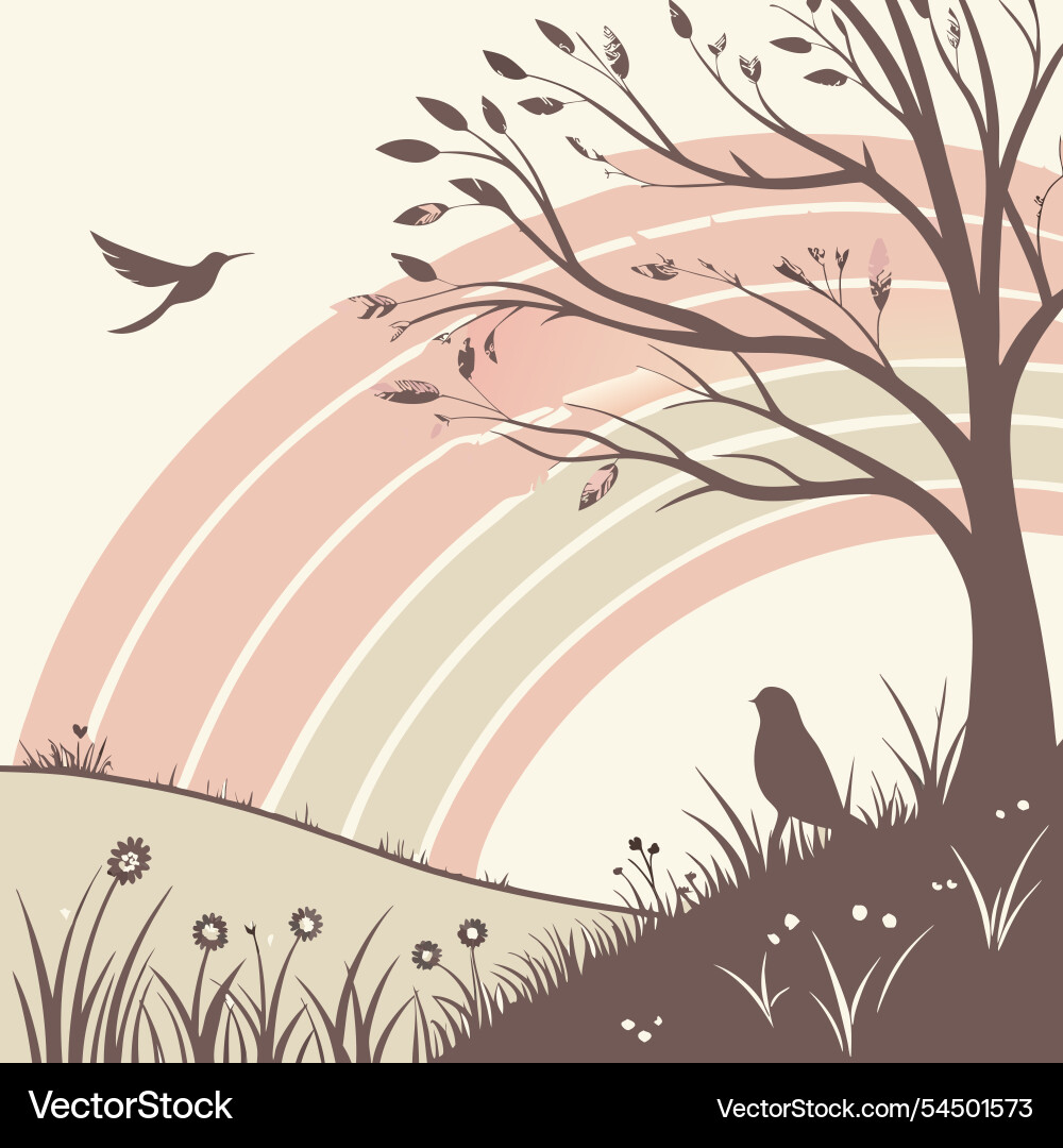 Abstract nature background with trees Abstract nature background with trees vector image