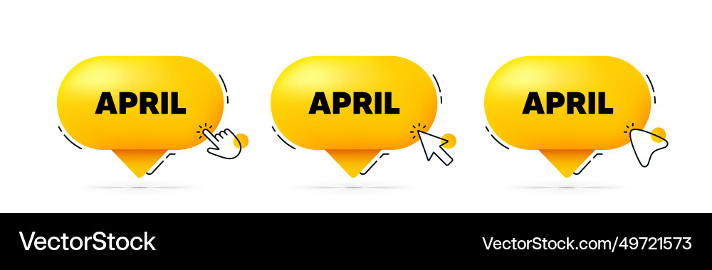 April month icon event schedule apr date click April month icon event schedule apr date click vector image