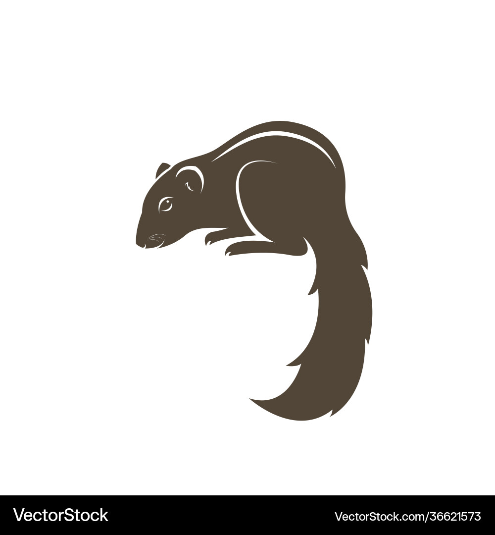 Chipmunk design on white background easy editable Chipmunk design on white background easy editable vector image