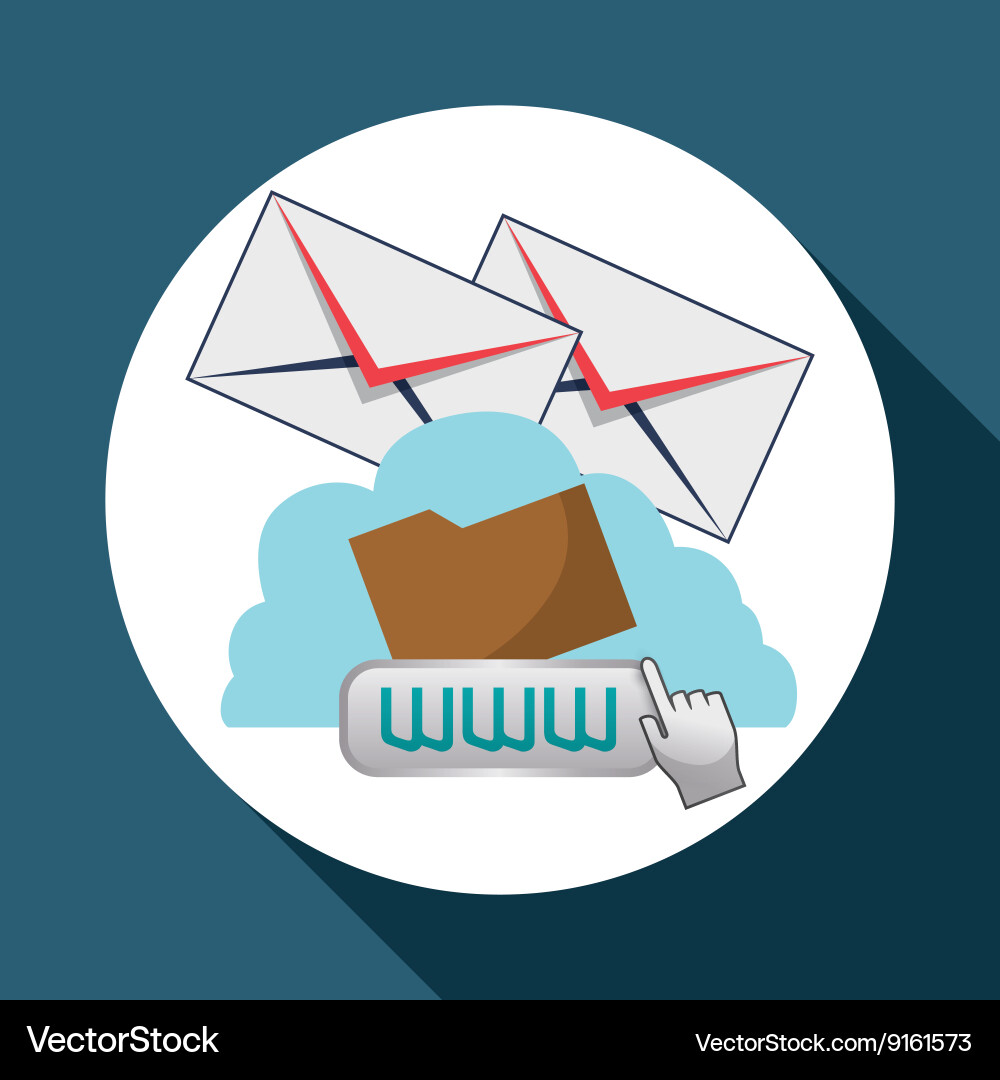 Cloud computing design media icon isolated Vector Image