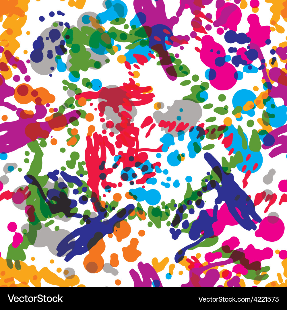 Colorful splattered web design repeat pattern art vector image