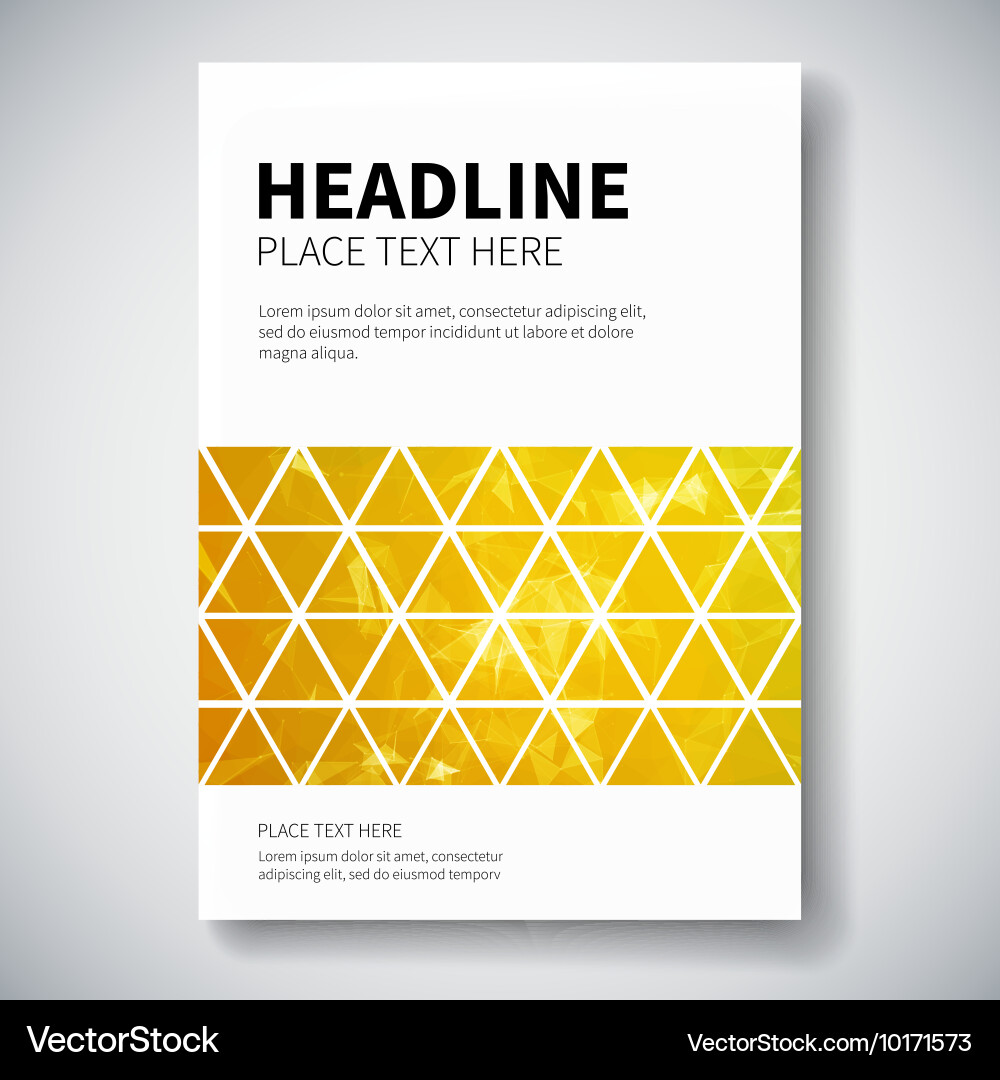 Cover design with abstract colorful triangulated vector image