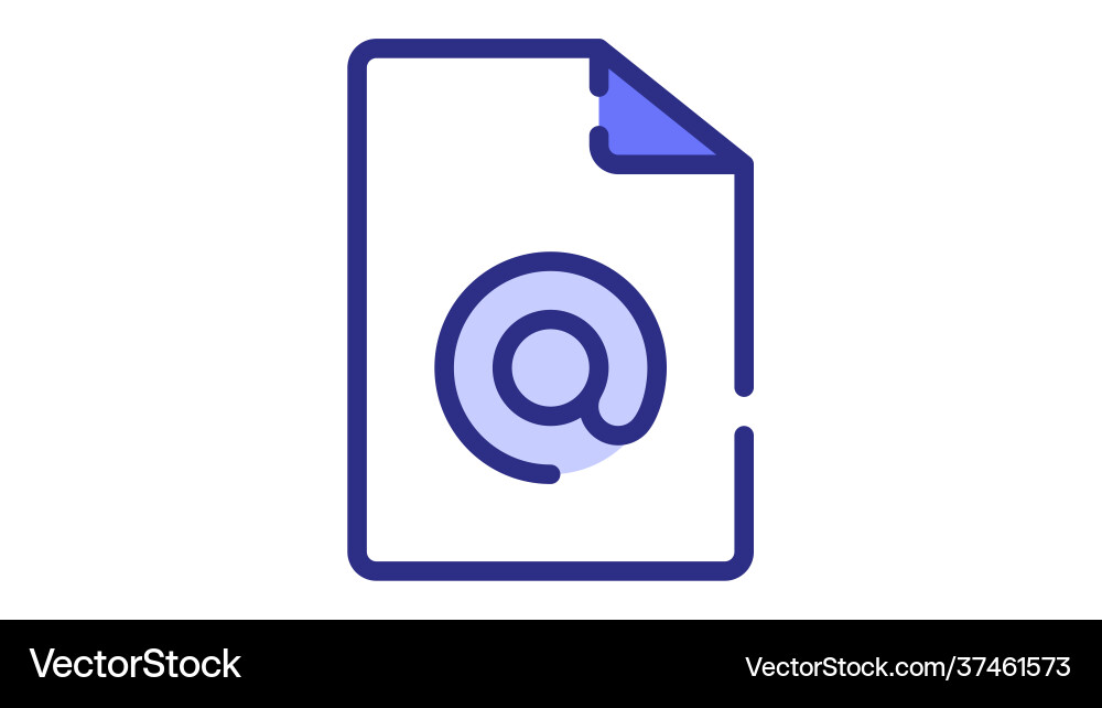 Document attachment email file single isolated Document attachment email file single isolated vector image