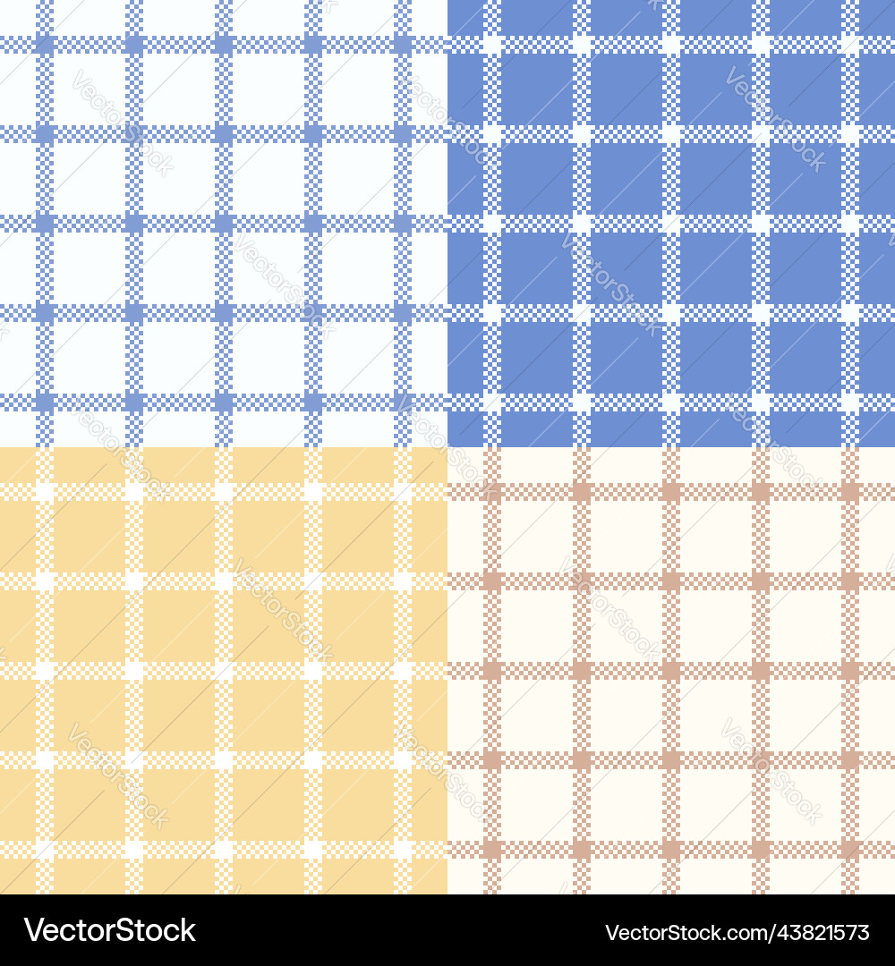 Four Seamless Check Patterns vector image