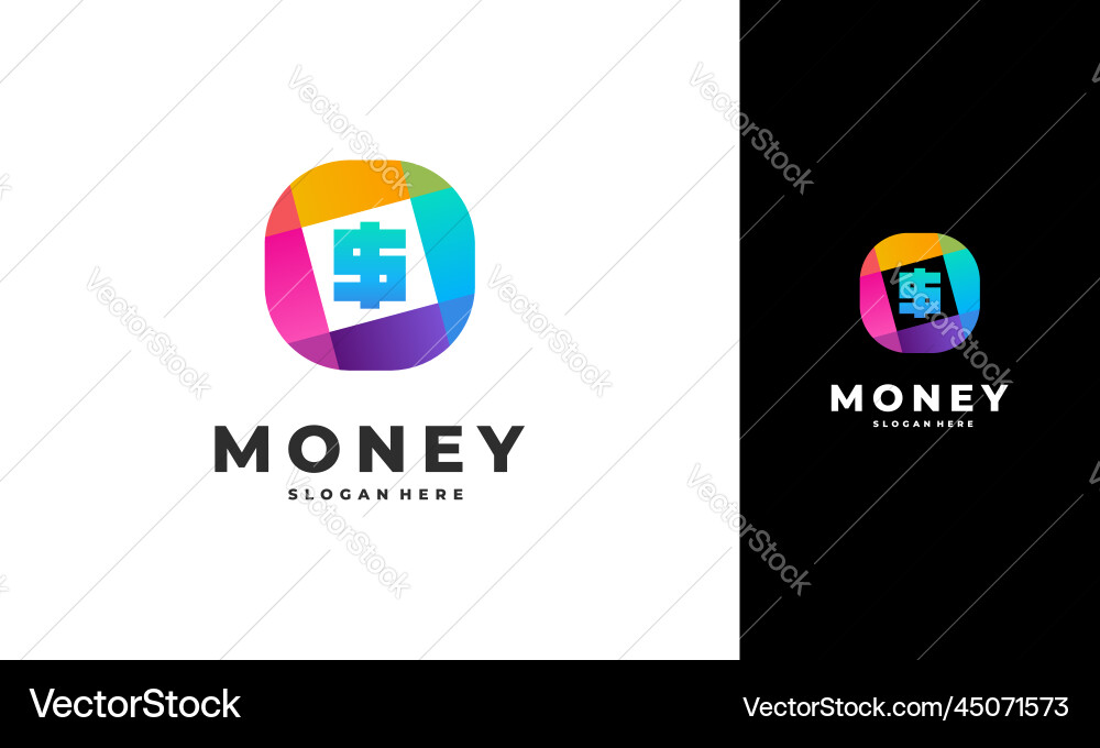 Modern money logo designs template finance Modern money logo designs template finance vector image