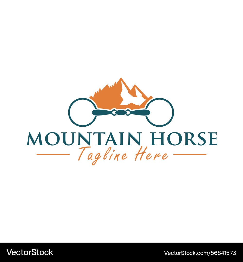 Mountain horse equipment logo Mountain horse equipment logo Vector Image
