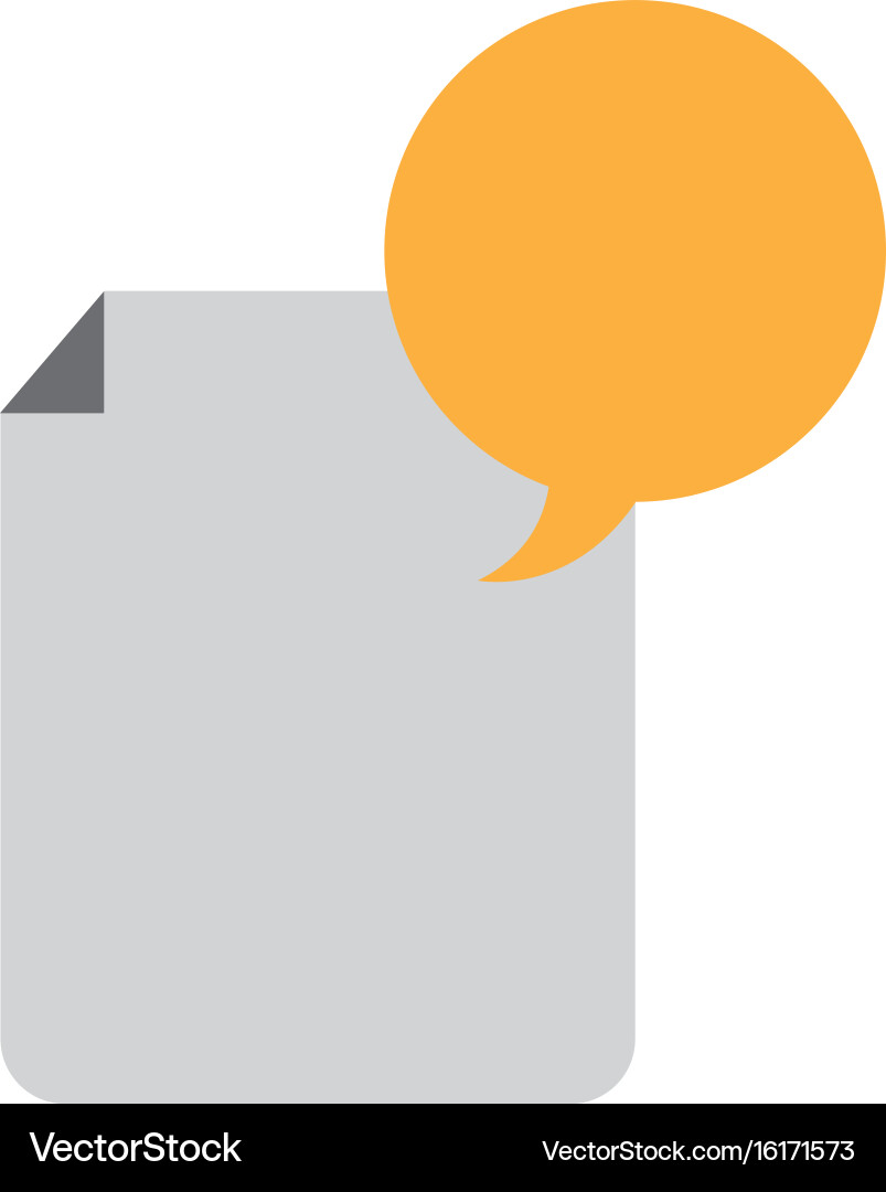 Paper document with speech bubble vector image