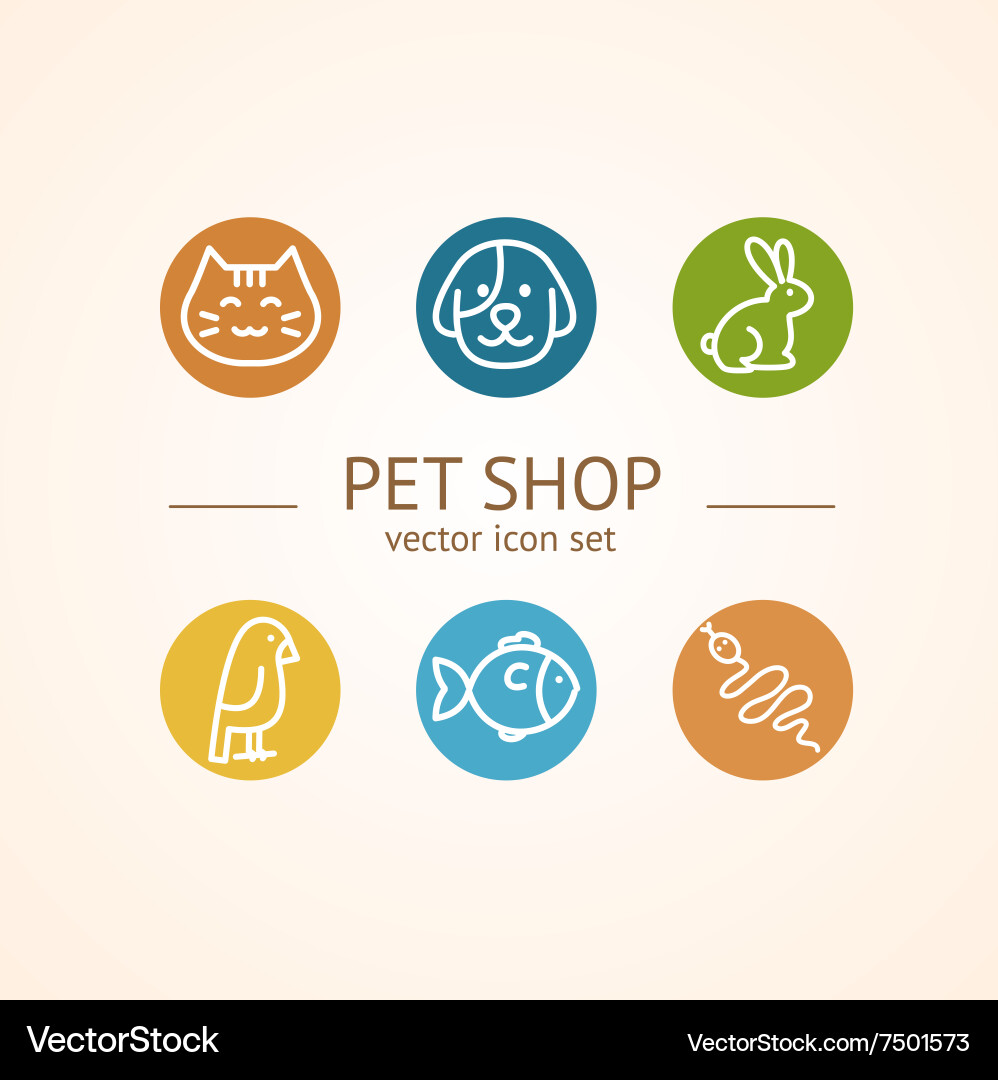 Pet shop concept Royalty Free Vector Image - VectorStock
