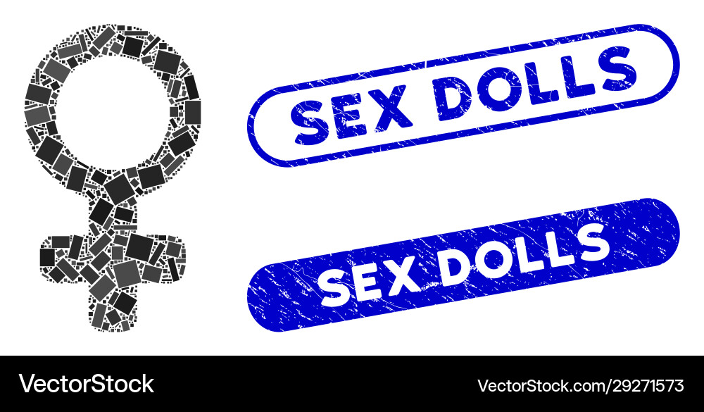 Rechteck Collage venus Symbol mit texturiertem Sex Rechteck Collage venus Symbol mit texturiertem Sex vektorbild