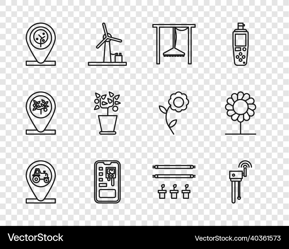 Set line tractor and location router wi-fi signal Set line tractor and location router wi-fi signal Vector Image