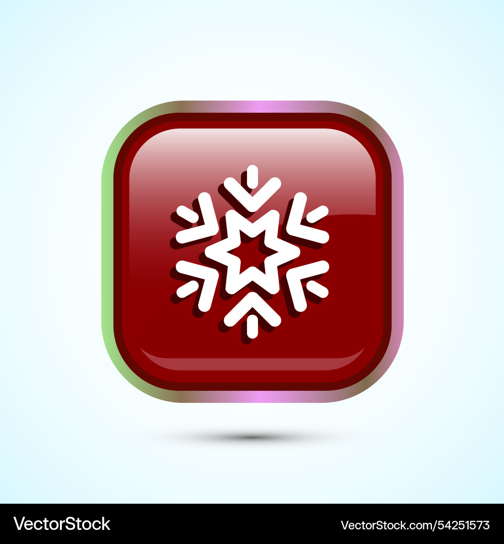 Snowflake icon design keep frozen red color Snowflake icon design keep frozen red color Vector Image