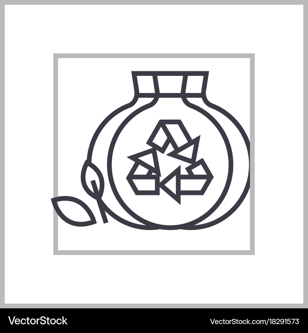 Sorted garbage concept thin line icon vector image