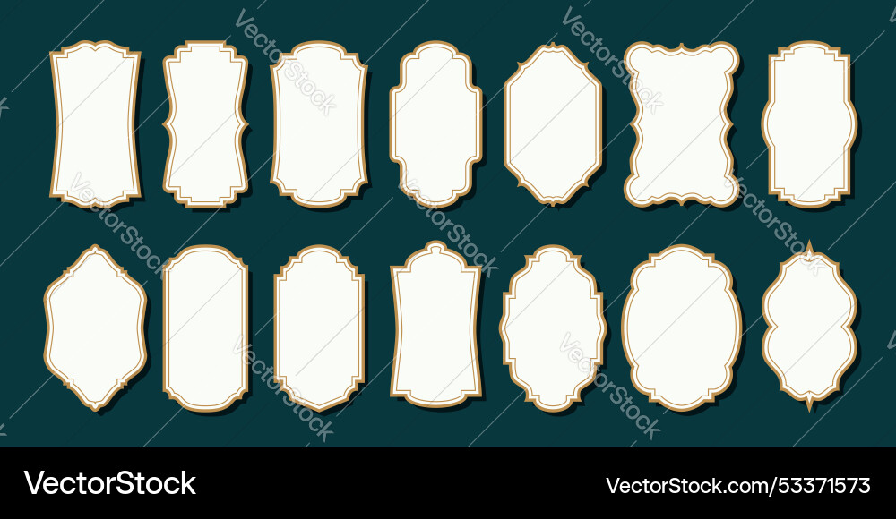 Vintage Label Set - 14 Styles Vektorbild