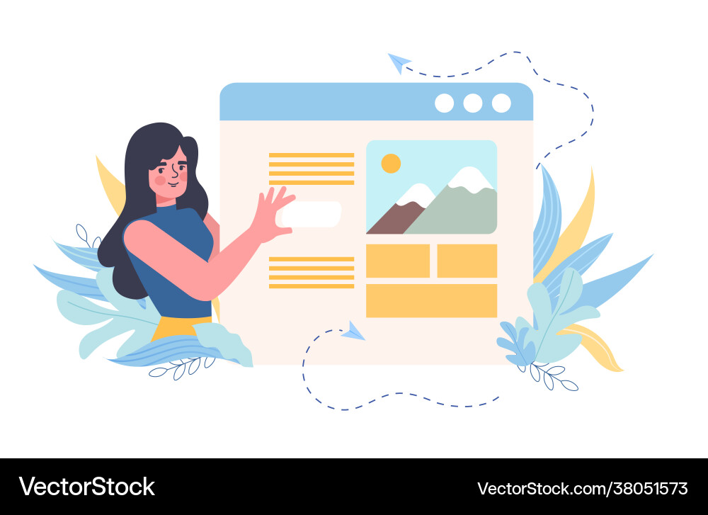 Web page design and development Web page design and development vector image