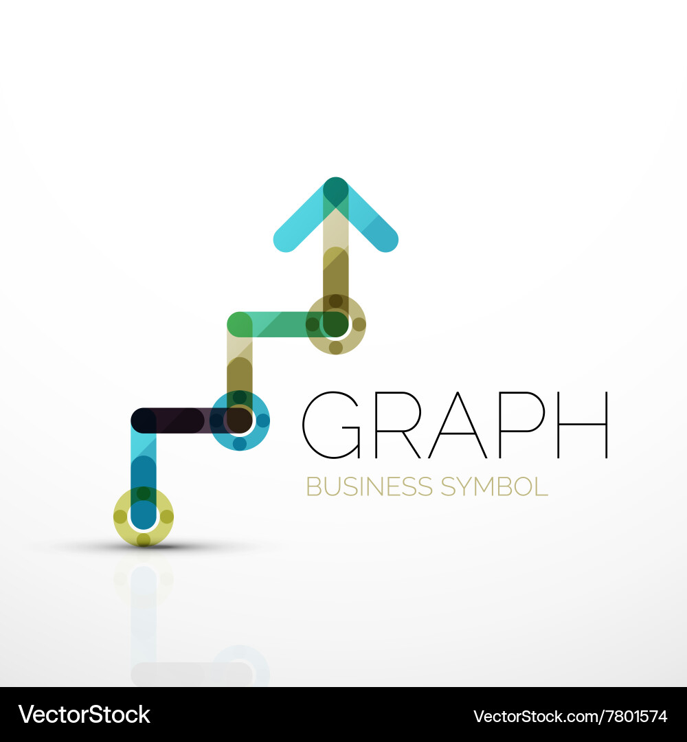Abstract logo idea linear chart or graph Vector Image
