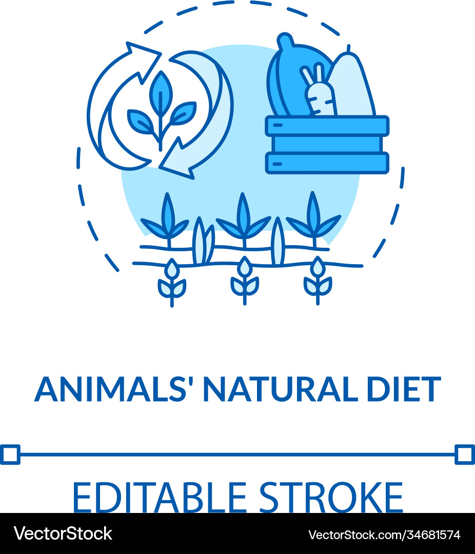 Animals natural diet turquoise concept icon Animals natural diet turquoise concept icon vector image