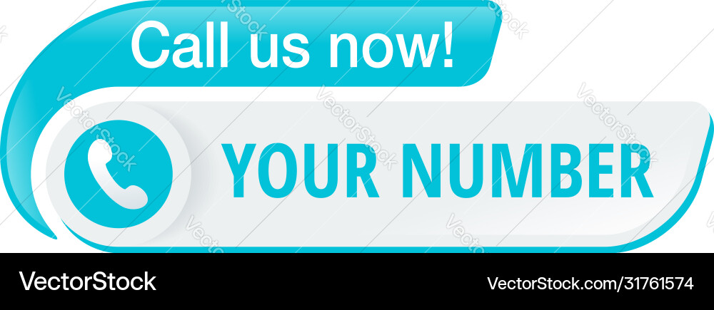 Call us catchy button template vector image